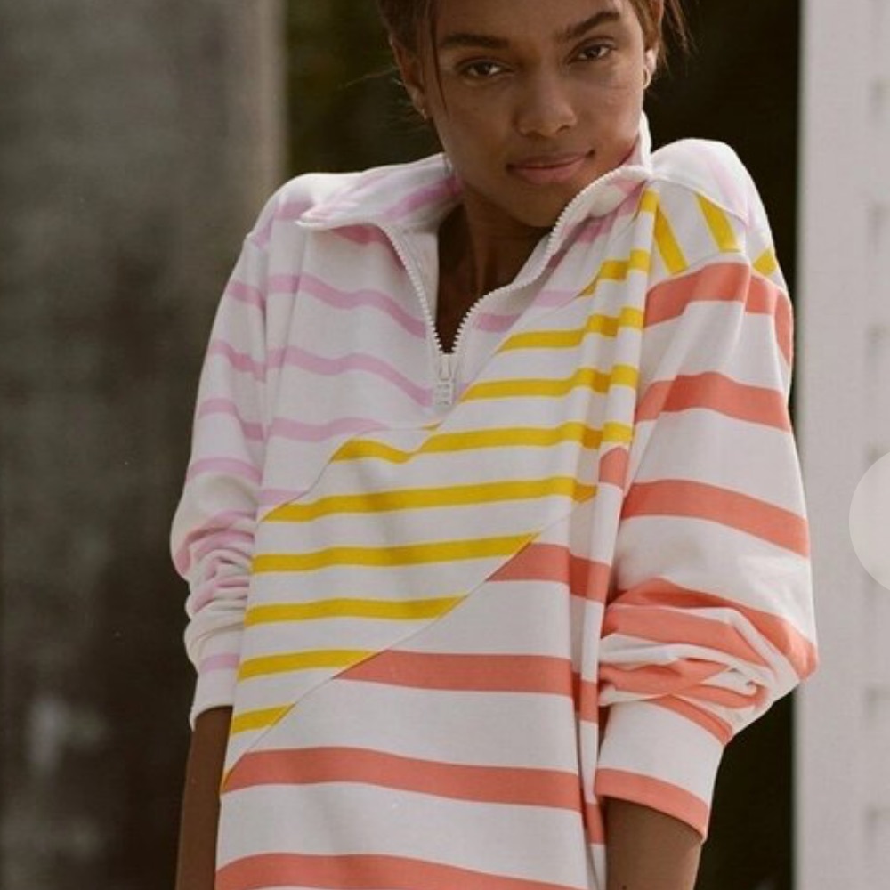 Solid And Striped The Pullover Colorblocked Strip… - image 2